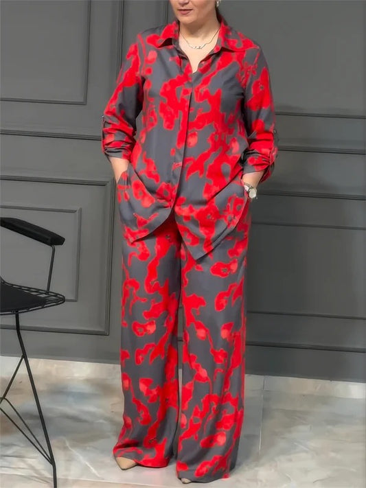 Stylish lava Print 2 Pcs Co-Ord Sets