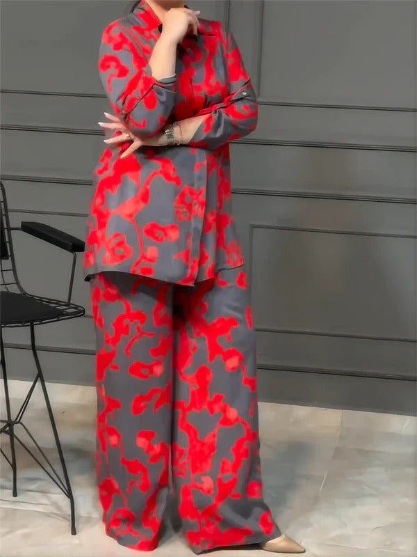 Stylish lava Print 2 Pcs Co-Ord Sets