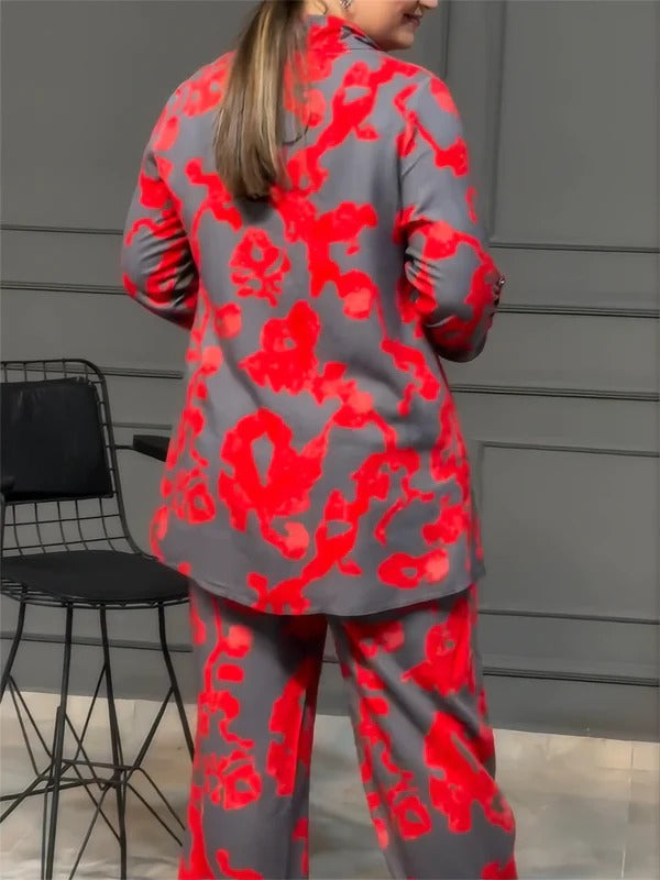 Stylish lava Print 2 Pcs Co-Ord Sets